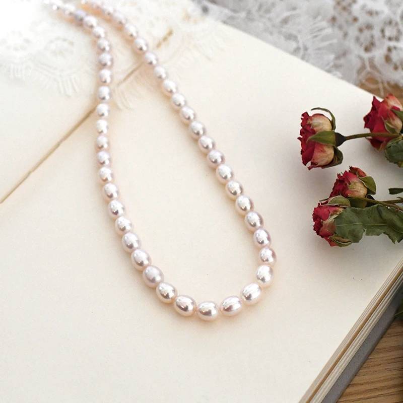 Женское ожерелье из серебра 925 пробы с натуральным пресноводным жемчугом ASHIQI 2020 |