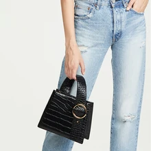 Fashion Alligator Chic Handbags Women Designer Shoulder Bags Female Luxury Pu Leather Crossbody Bag Lady Small Square Purse 2021