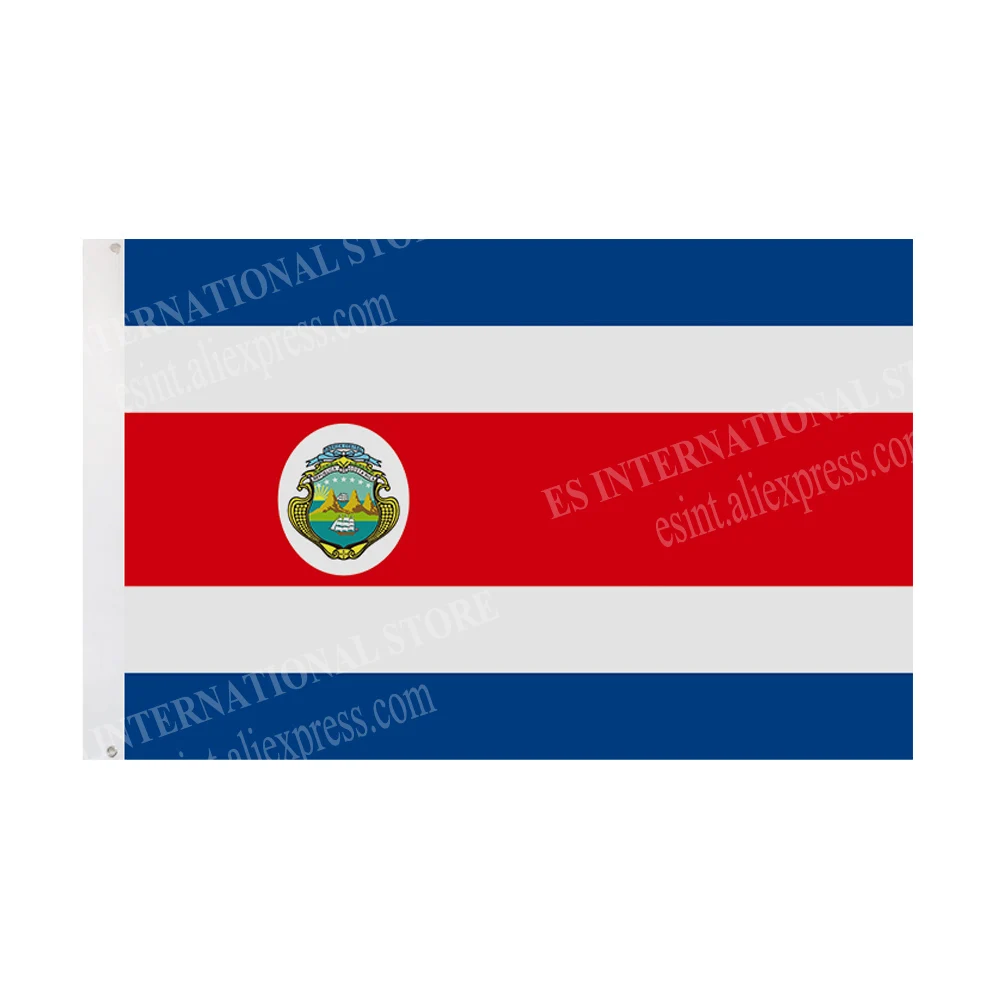Флаг Коста-Рики Национальный полиэфирный баннер летающий 90*150 см 3*5 футов флаг по