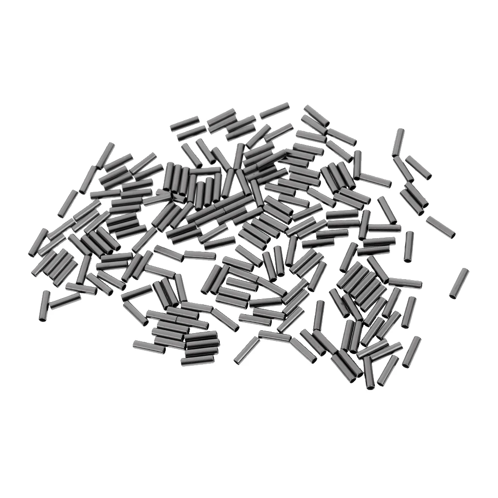 200 шт. одинарные медные трубчатые Муфты для ловли рыбы 1 мм-2 4 мм рыболовные