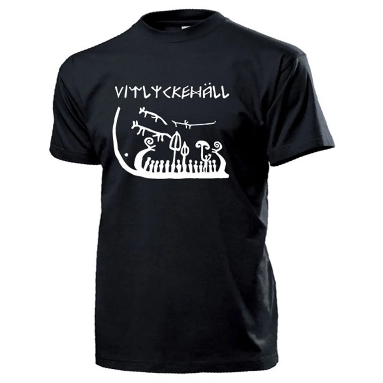 

Vikings White Hall Runes Rocks Nothern Ship T-Shirt. Summer Cotton O-Neck Short Sleeve Mens T Shirt New S-3XL