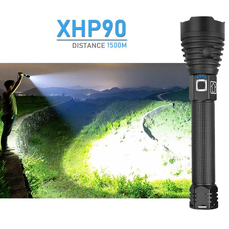 Самый мощный светодиодный светильник-вспышка, новинка, CREE xhp90, Перезаряжаемый usb фонарь, xhp50, xhp70, ручная лампа с зумом, 26650, 18650, батарея, светильник-вспышка