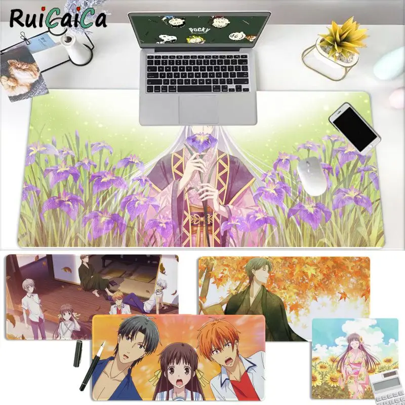 

RuiCaiCa Fruits Basket Japan anime Rubber Mouse Durable Desktop Mousepad for large Edge Locking Speed Version Game Keyboard Pad