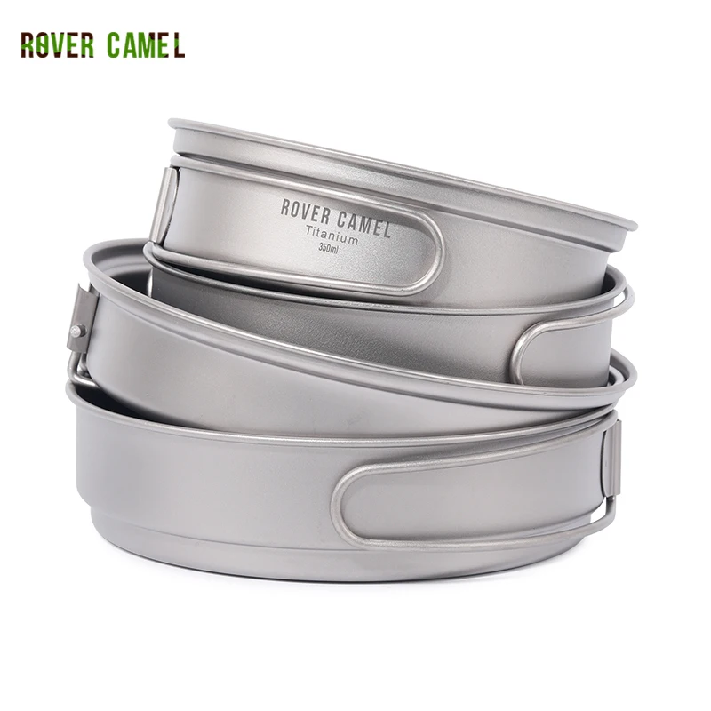 Rover CameTitanium pan со складной ручкой многофункциональная уличная посуда для кемпинга