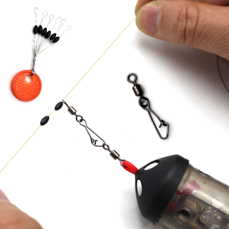 Carp Fishing Accessories Feeder Link Swivel Stop Beads Anti-tangle Sleeve Stops for Running Lead Rigs Tackle | Спорт и развлечения