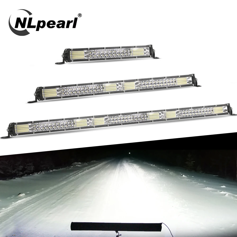 

NLpearl 10" 20" 30" LED Bar Spot Flood Beam Offroad LED Work Light For Jeep Truck Car Tractor Boat Trailer LED Headlight 12V 24V