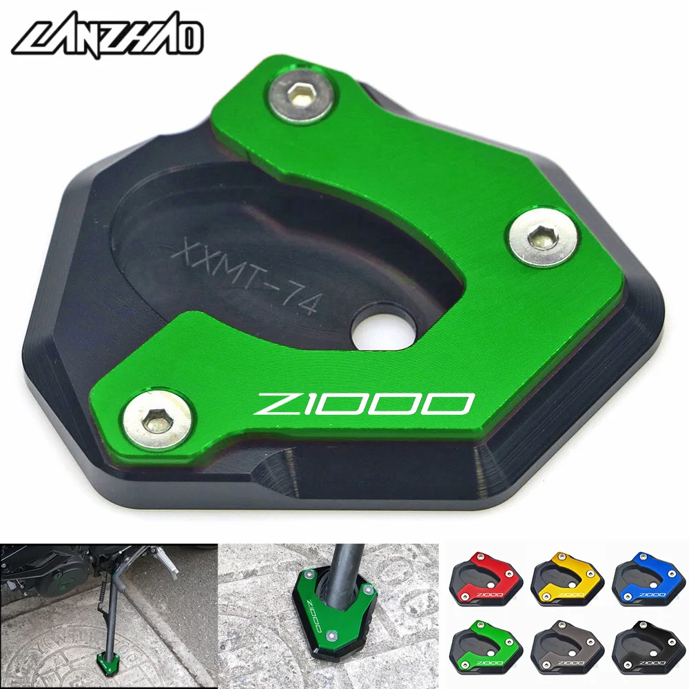 

Z1000 Motorcycle Side Stand Enlarger Kickstand Enlarge Plate CNC Aluminum Accessories for Kawasaki Z1000 2010 - 2019 2020 2021