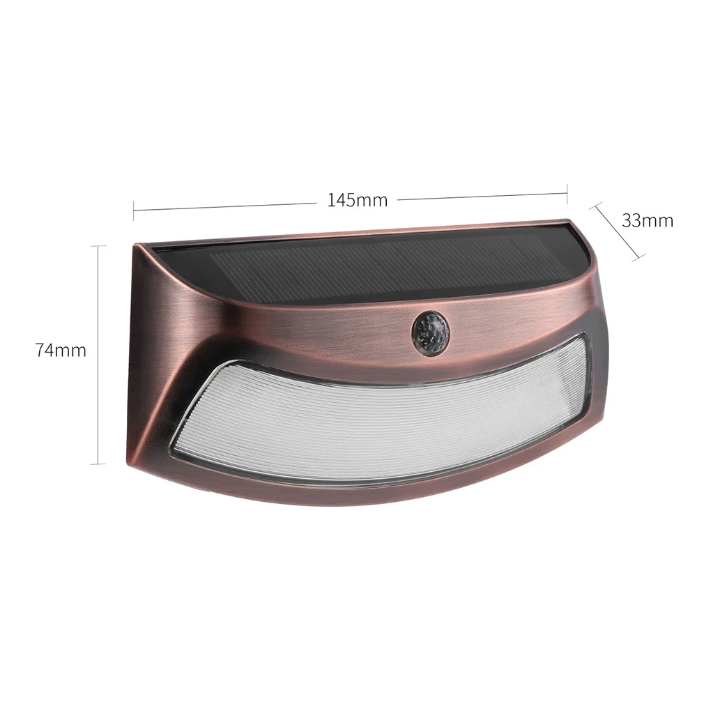 

2pcs 4 LED Solar Power Light Outdoor Smiling Wall Lights Wireless Security Step Light Night Lamps AUTO OFF for Garden Doorway