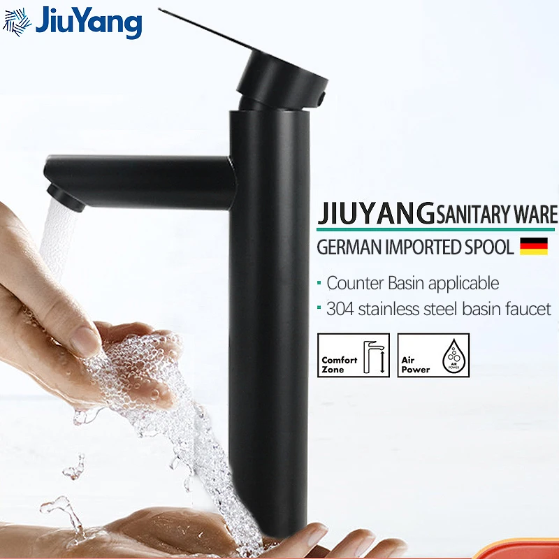 Матовый черный бассейна кран 304 нержавеющая сталь смеситель для горячей и