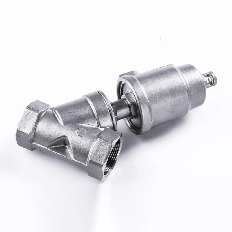 

1/2" 3/4" 1" Female thread Y Type Pneumatic Angle Seat Valve DN15 DN20 Stainless steel 304 Welding/Clamp High Temperature Steam