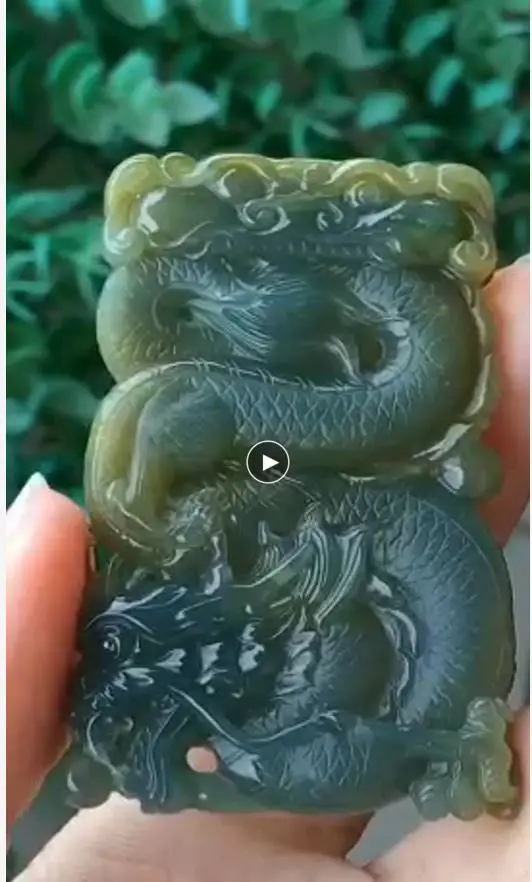 

Natural 7A Myanmar jade Hand-Carved jade dragon horse green jade pendant jade necklace men pendants jewelry jade necklaces