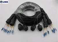 100mtr outdoor 8c tpu lc lc fiber optic patch cord waterproof 8 cores sm armored cpri cable singlemode ftth ftta jumper elink