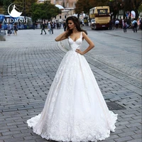 aedmgh ball gown wedding dresses 2022 sweetheart sleeveless vestido de novia charming backless lace up appliques bridal gowns