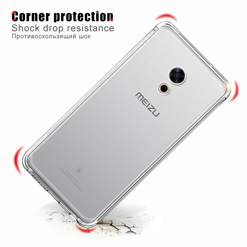 Мягкий силиконовый прозрачный чехол из искусственной кожи для Meizu Pro 6 7 U10 U20 M2 M3
