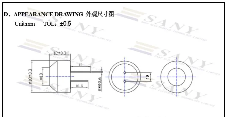 

[BELLA]18mm 40Khz waterproof ultrasonic sensors integrated transceiver diameter 18MM Foot distance 10MM--10PCS/LOT