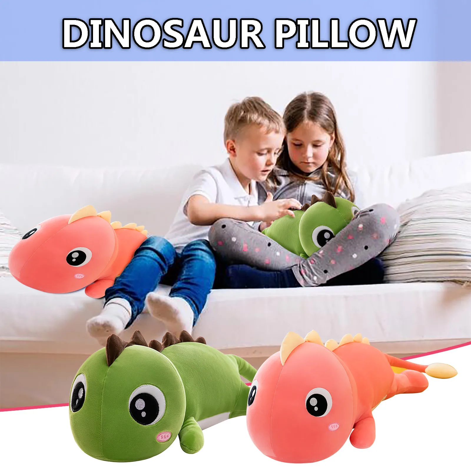 

Плюшевая игрушка динозавр с большими глазами, милая мультяшная мягкая игрушка-Зверюшка динозавр, Детская кукла, мягкая подушка для сна, под...