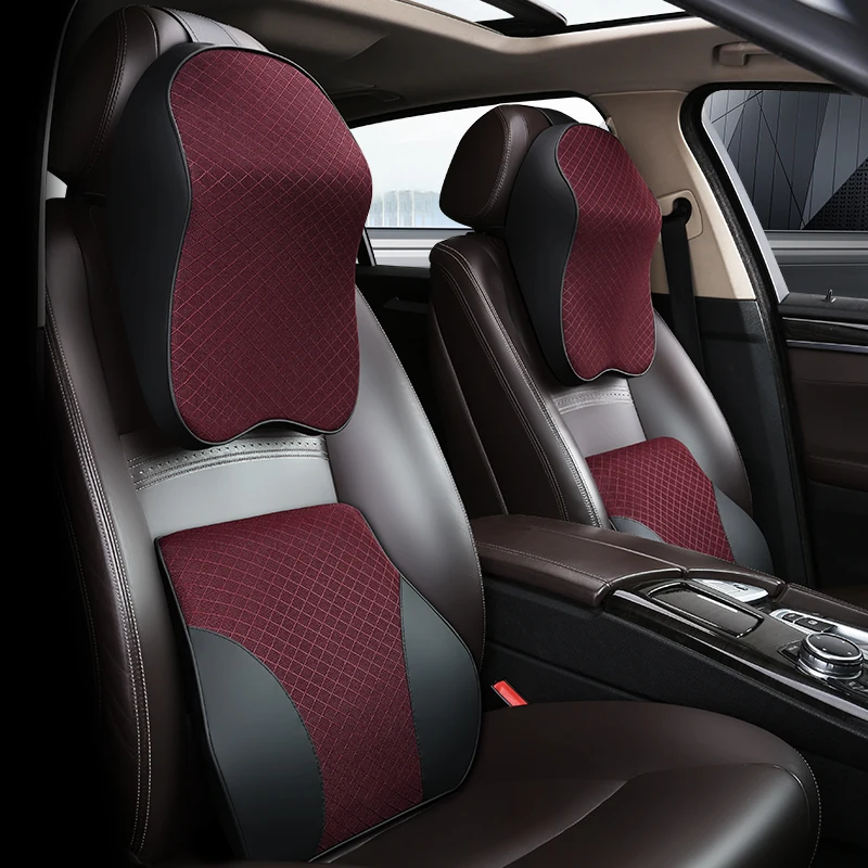 

Car Seat Headrest Pillow Auto Memory Foam Car Neck Pillow Seat Head Support Lumbar Support For Office Chair Cushion For Car Auto