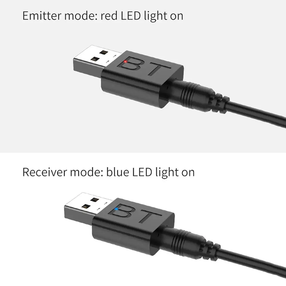 Bluetooth 5,0-тон bluetooth-приемник 2-в-1 Бесплатный полный привод Plug And Play Bluetooth адаптер для портативных ПК клавиатура и мышь для компьютера