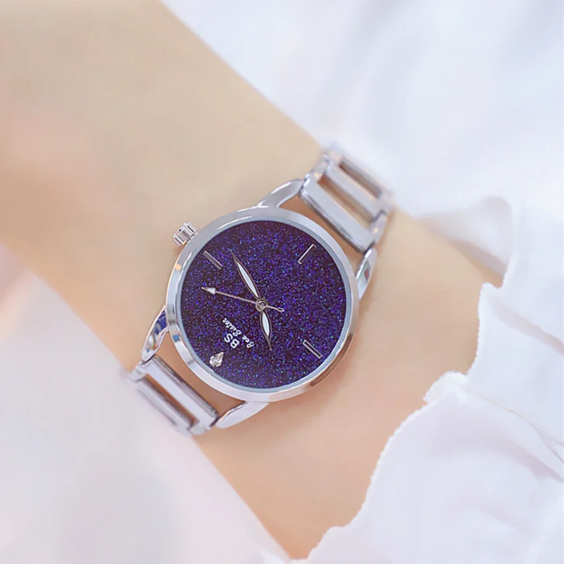 Роскошные Светящиеся женские наручные часы 2019 звездное небо женское платье