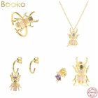 Серьги-подвески с фианитами в виде животных