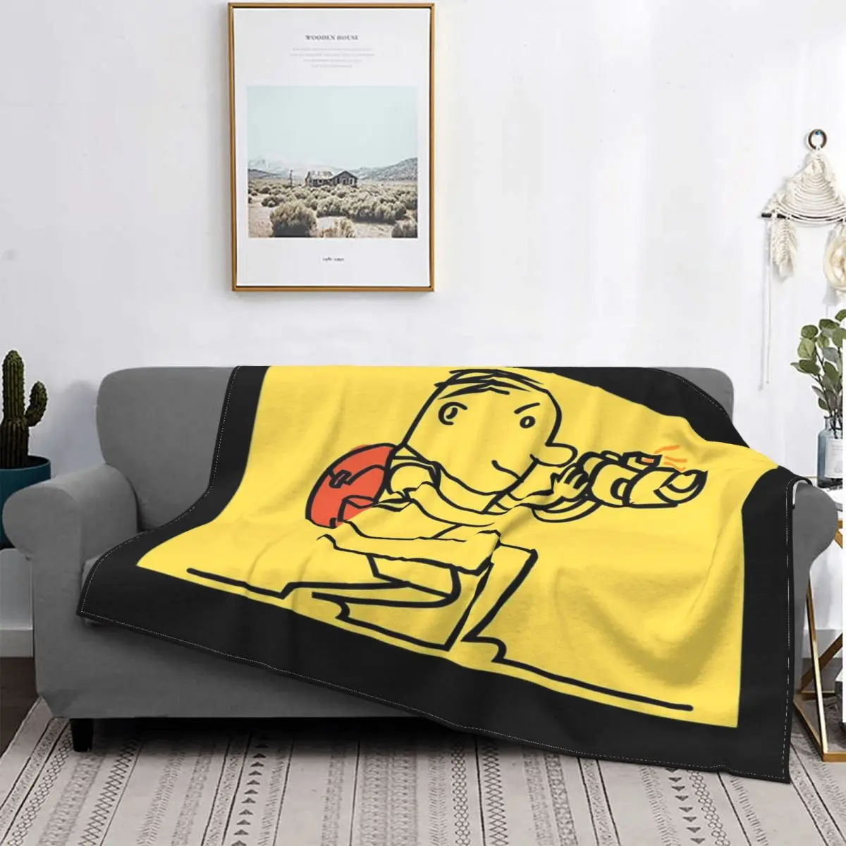 

Manta de ilustración de fotógrafo, colcha de cama a cuadros de muselina, manta con capucha de felpa de Anime, mantas receptoras