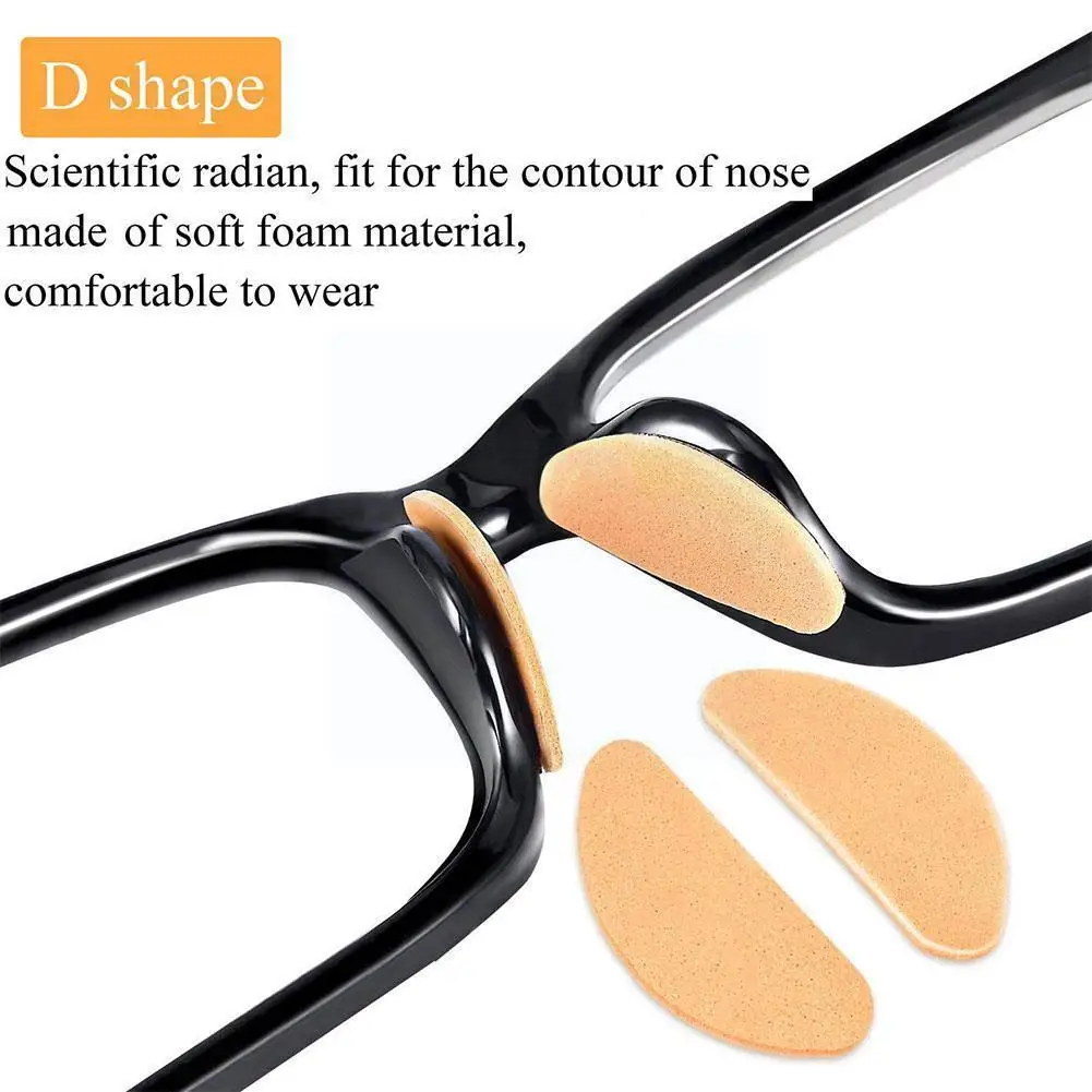 

Glasses Nose Stick Non-slip Sponge Cushion High Comfort Glasses No Pad Nose Pad Nose EVA Indentation No Makeup C9J7