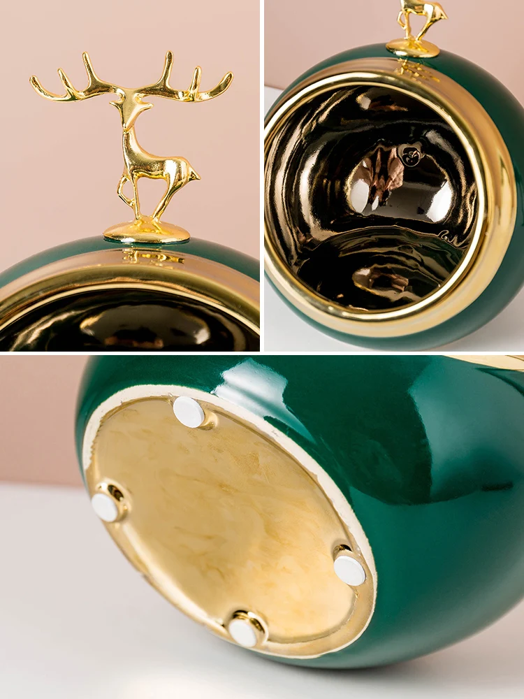 

Multifunctional ceramic candy plate, dried fruit snack plate, Nordic Light luxury style, modern porch key storage ornaments