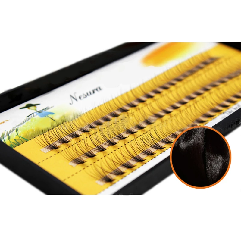 60 шт. индивидуальные натуральные Мягкие Накладные ресницы для наращивания 3D