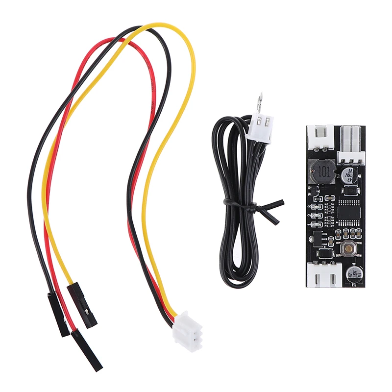 

Single 12V 0.8A DC PWM 2-3 Wire Fan Temperature Control Speed Controller Chassis Computer Noise Reduction Module NTC B 50K 3950