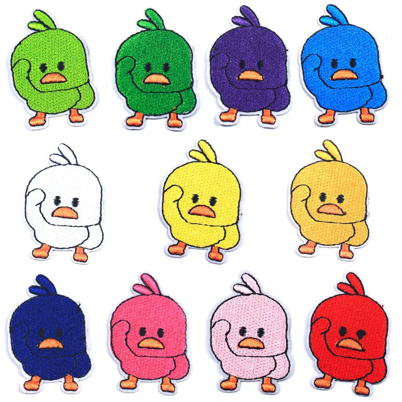 Жёлтая утка вышитые патчи для одежды Железная одежда наклейки патч termoadesivos