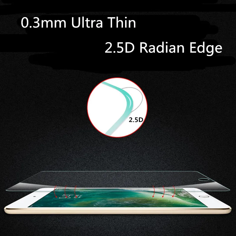 

9H Tempered Glass For iPad 10.2 inch 2019 2.5D Full Cover Screen Protector For iPad Pro 11 Air 2 3 MiNi 5 4 3 2 2017 2018 Glass