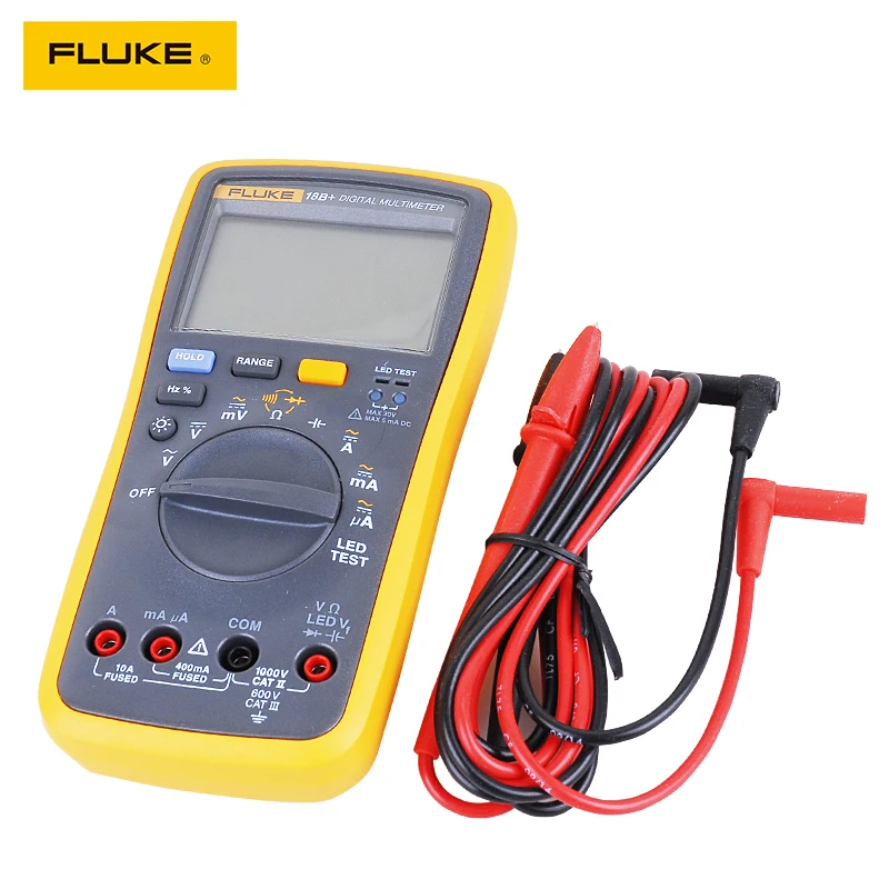 Fluke-multímetro Digital automático 15B +/17B +/18B +/12E + Plus, probador de corriente de voltaje DMM AC/DC/diodo/R/C, Original