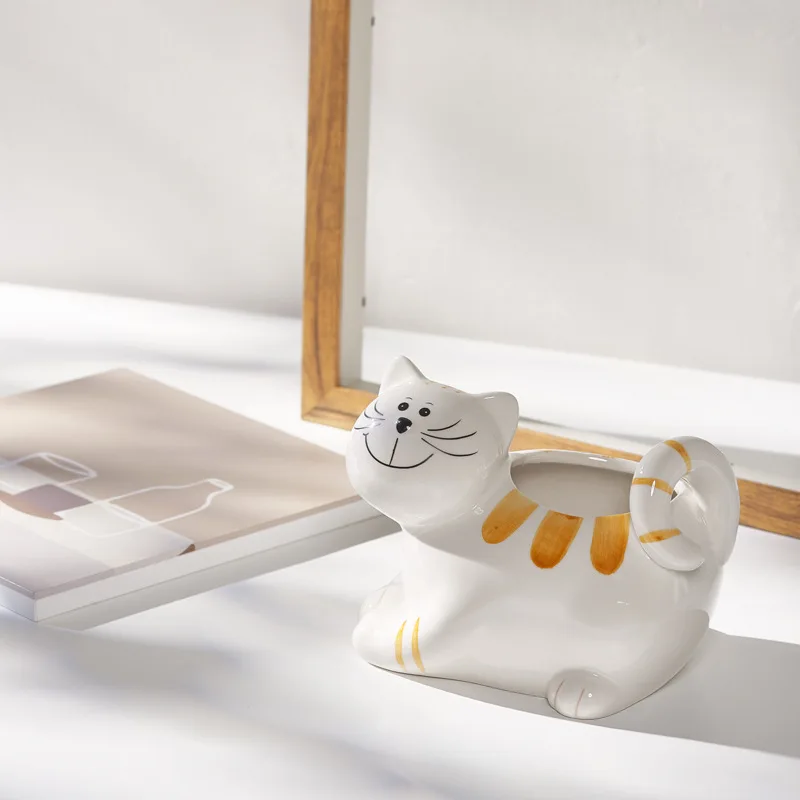 Креативный керамический горшок для суккулентов цветочный животных создания