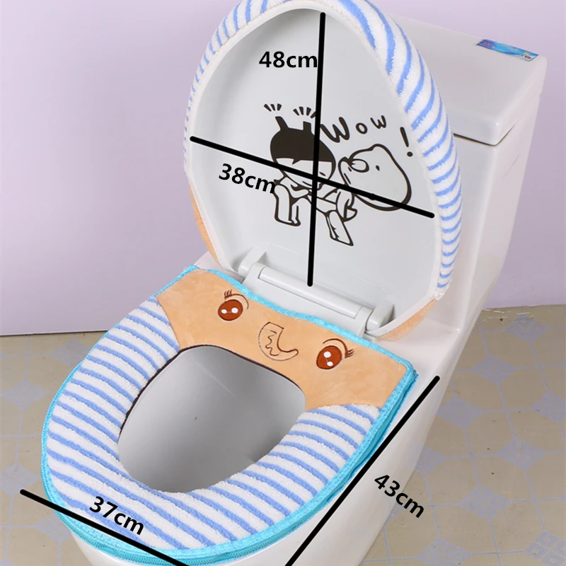 Набор из утолщенного чехла на сиденье унитаза комплект двух предметов