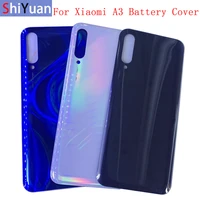 back door housing case cover for xiaomi mi a3 m1906f9sh m1906f9si battery cover smooth skin with adhesive sticker