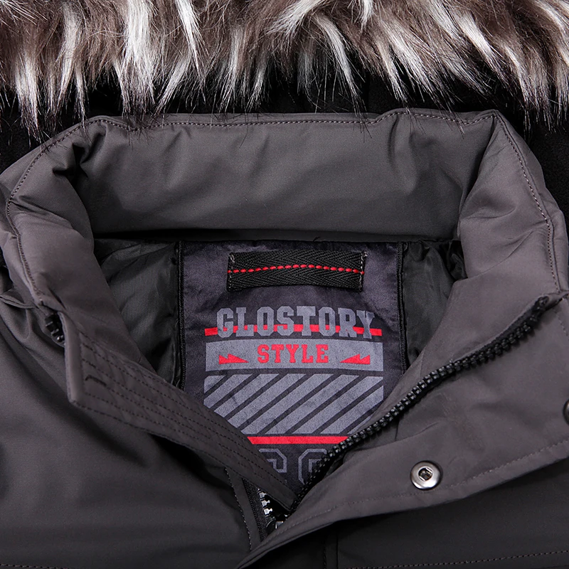 GLO-STORY Men's Winter Thick Parka Coats Male 2019 Classic Casual Street wear Windbreaker Middle Long Jackets MMA-9250 | Мужская