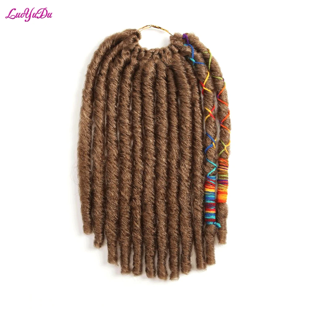 

10Inch Synthetic Dreadlock Crochet Hair Dreadlocks Faux Locs Braiding Hair Extensions Jumbo Hook Braids Hair 12 Strands/Pack