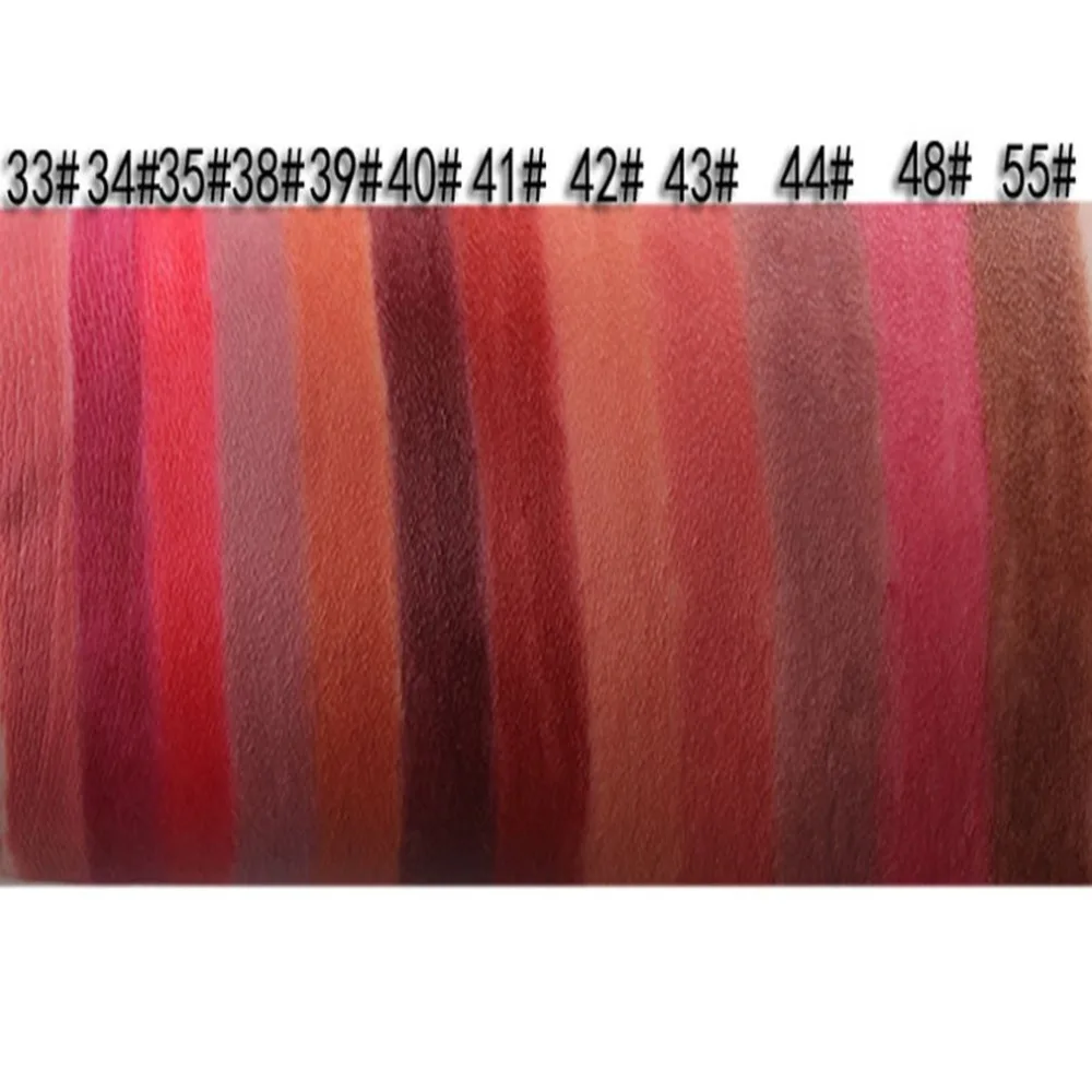 Квадратная трубка матовая губная помада Профессиональный макияж 12 цветов