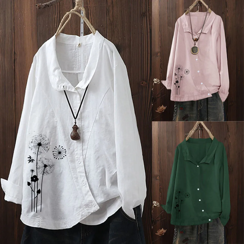 Женская футболка с длинным рукавом v-образным вырезом и цветочным принтом |