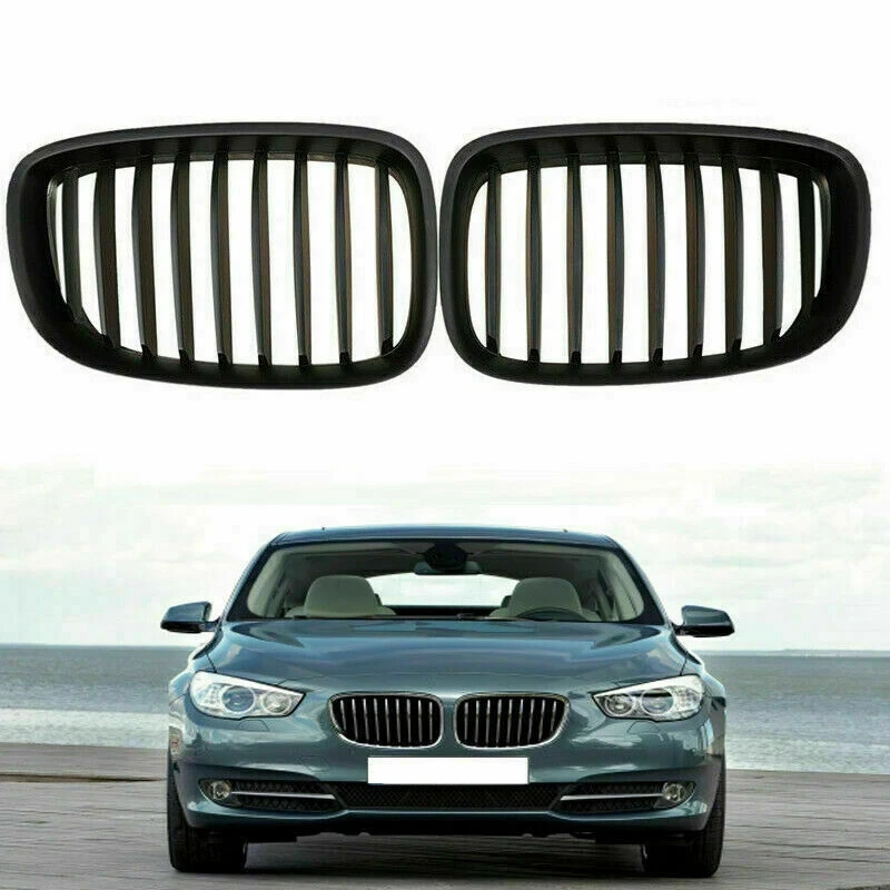 

Для BMW 5 series GT F07 2010-2017 матовая черная гоночная Спортивная передняя решетка радиатора бампер грили Стайлинг автомобиля