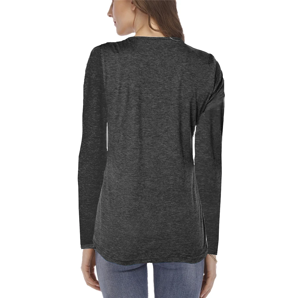 Новинка 2019 Женские повседневные топы на пуговицах размера плюс футболка с