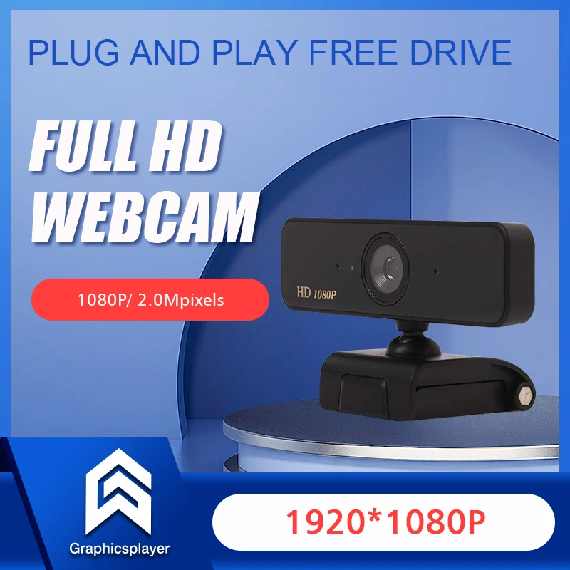 

Веб-камера AF 1080P, HD веб-камера, Компьютерная камера со встроенным HD микрофоном, 1920x1080p, USB разъем, оптовая продажа