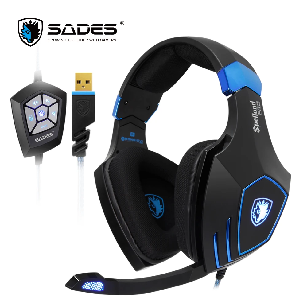 SADES Spellond Pro Bongiovi игровая гарнитура с глубокими басами и вибрацией всенаправленный