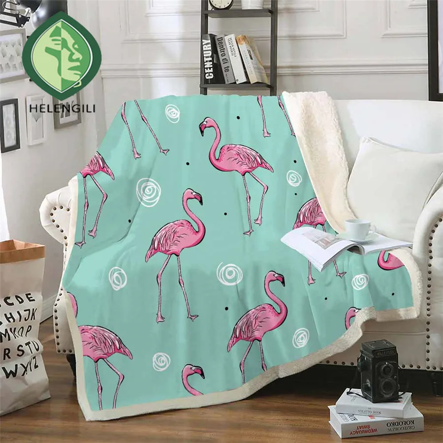 Шерстяное покрывало heengili Flamingo для девочек цветочное бархатное плюшевое мягкое