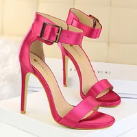 bigtree shoes sexy high heels metal buckle women shoes 11 cm women heels party shoes stiletto heels fish mouth women sandals