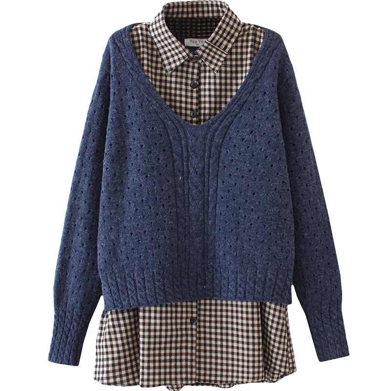 Повседневные женские свитера размера плюс Осень-зима 2019 Модные свободные