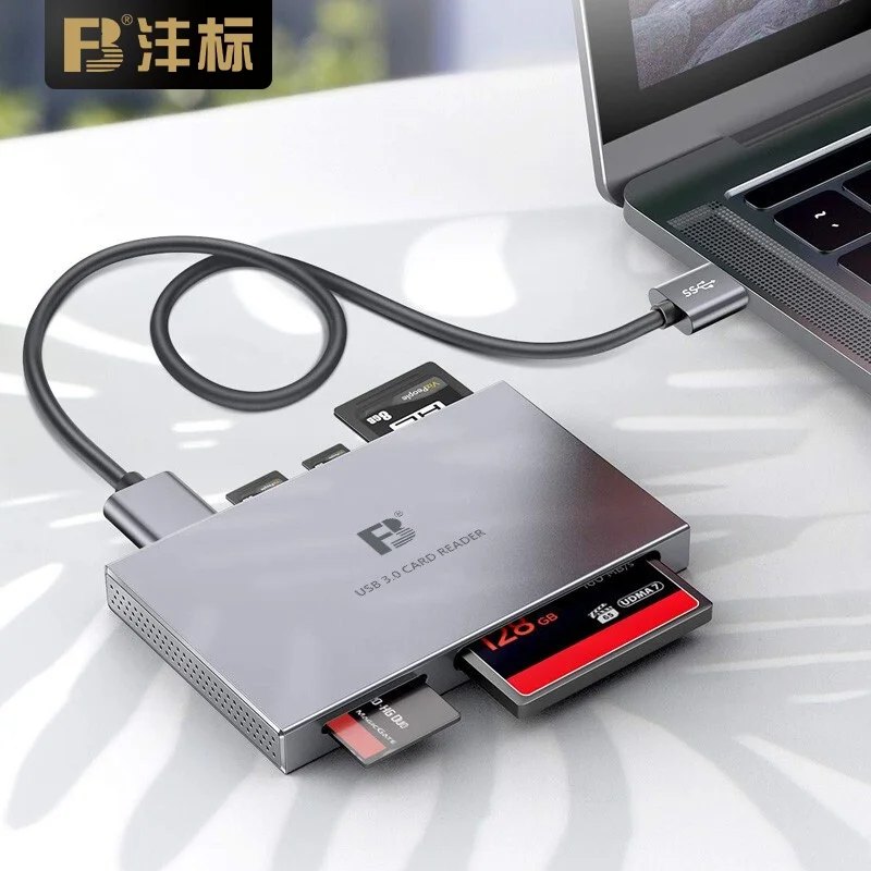FB-886 Metal All in One USB3.0 Card Reader for TF (micro SD) SDXC CF MS M2 High Speed Cards |