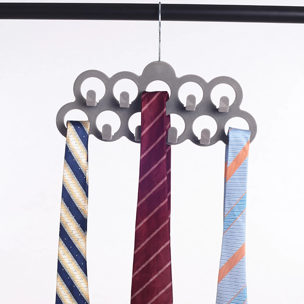 Вешалка для одежды вешалка шарфов с 11 отверстиями 2 шт. компактная Нескользящая