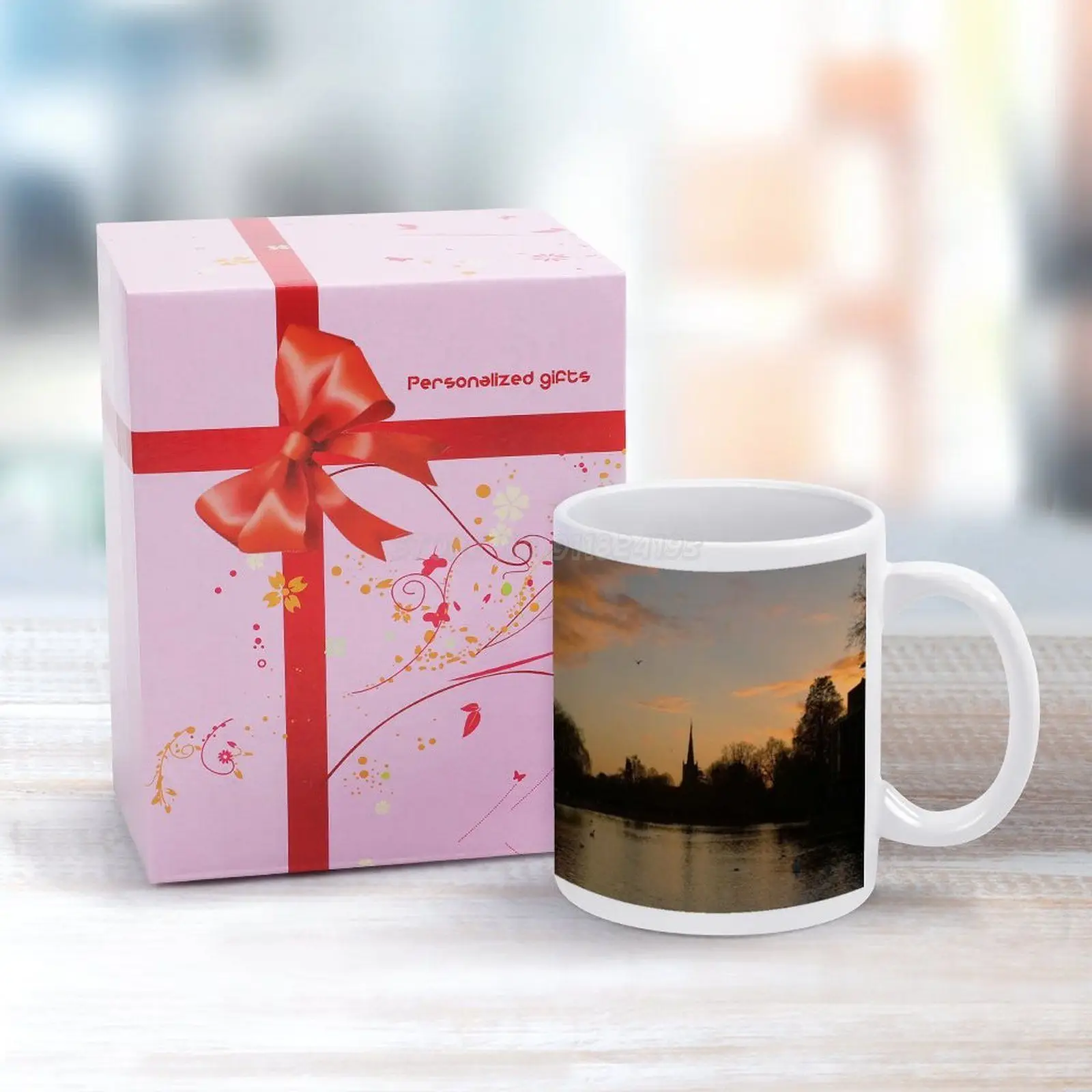 Закат на Avon Stratford белая кружка 11oz Керамика Чай чашки Кофе "друзья" подарок