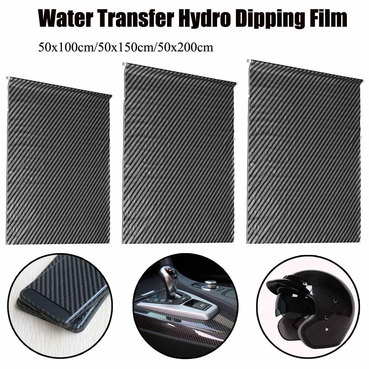 

1Roll Carbon Fiber PVA Hydrographic Water Transfer Film Hydro Dipping DIP Print Film Hydrodipping Films Auto Car Moto Stickers